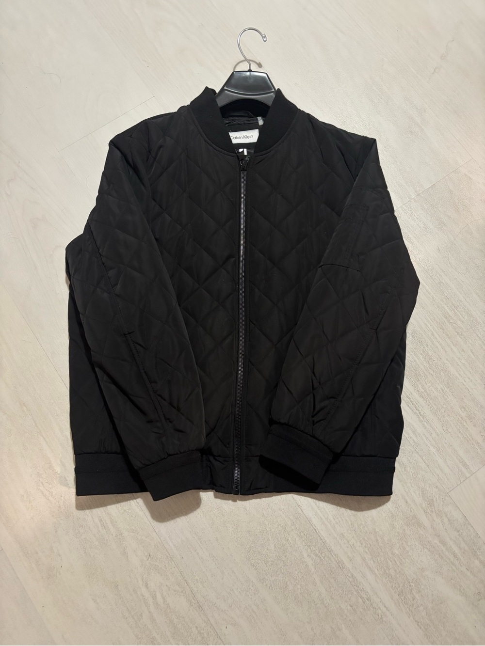 Calvin Klein Men's Black Quilted Bomber Jacket